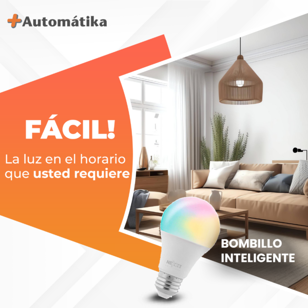 Así de fácil es tener iluminación inteligente, la luz en el horario en el que prefiera.